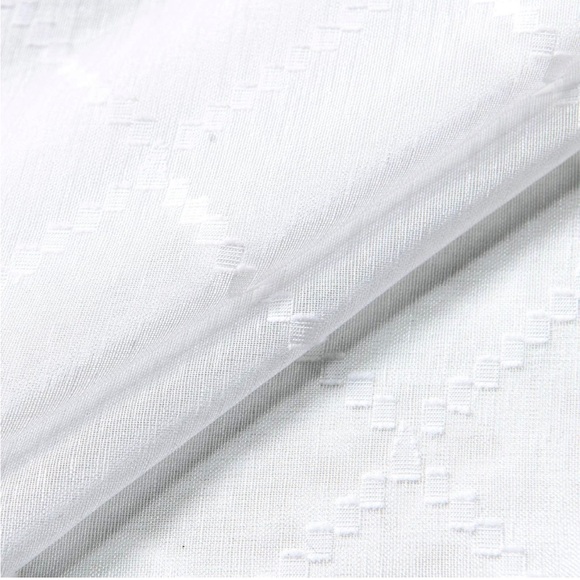 KouFall Sheer Pattern White Curtain (2 panels) - Picture 2 of 5